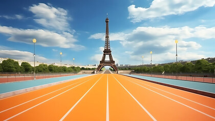Olympic games Paris 2024 illustration AI generated image
