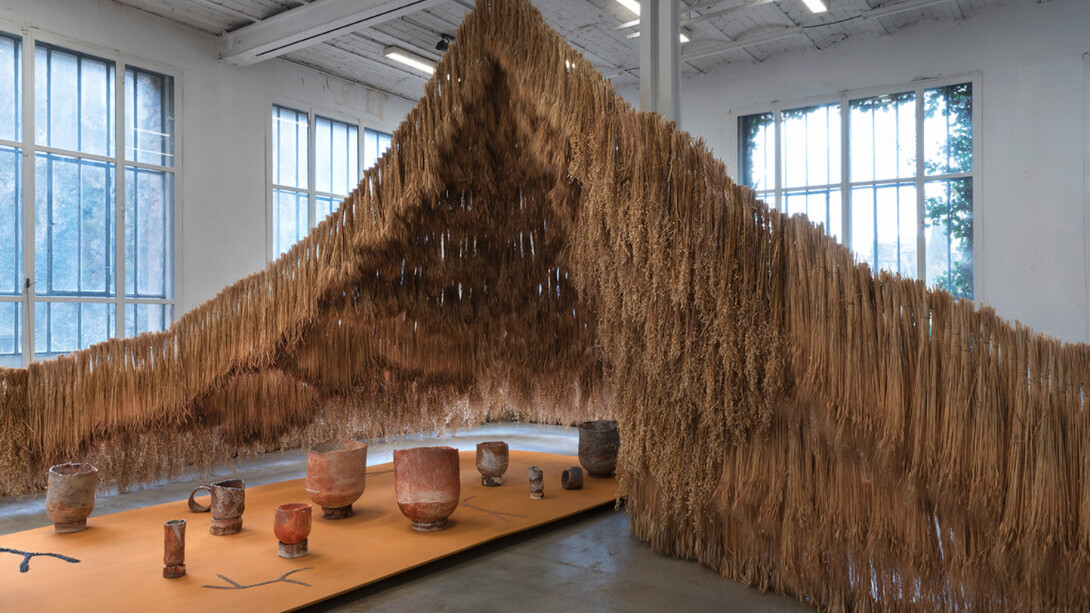 Hélène Bertin, Le jardin des paniers, installation, 2020. Crédit photo : Vincent Blesbois
