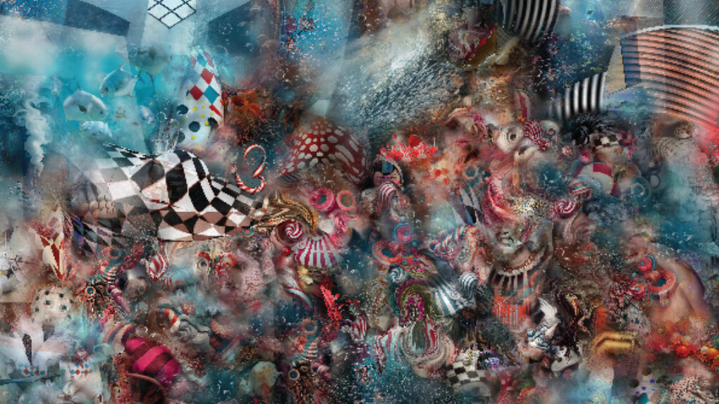 Bubble land, artwork in exhibition. Courtesy of Leila Heller Gallery