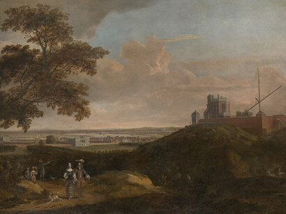 Royal Observatory from Crooms Hill, circa 1680 (c) National Maritime Museum, London