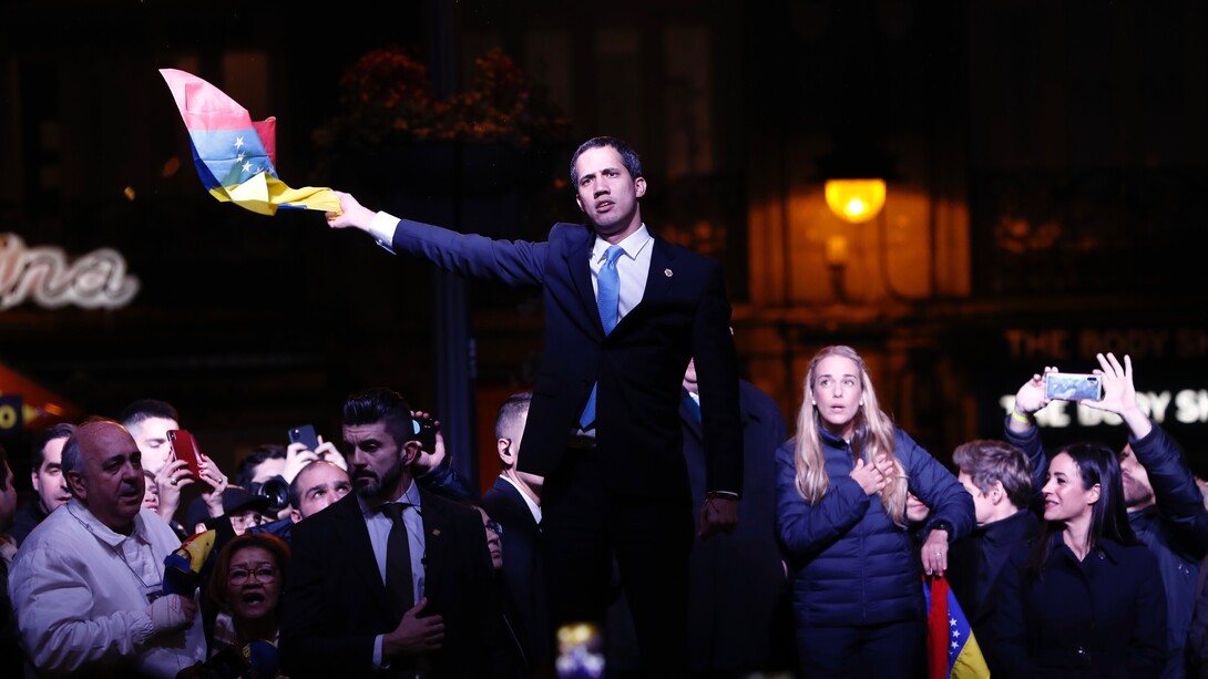 Juan Guaidó se citó el pasado fin de semana en la madrileña Puerta del Sol con los venezolanos que viven en España