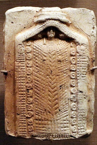 Periodo Isin-Larsa o antico babilonese, placca con dea non identificata, 2000-1600 a.C. circa