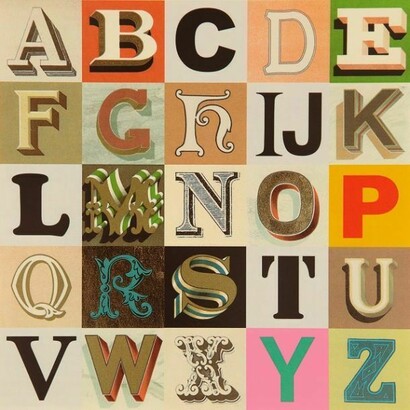 Peter Blake, Appropriated Alphabets 7, 2013, Silkscreen print, Edition of 100
