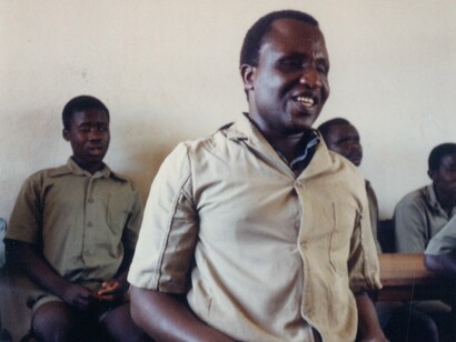 A member of the blind choir sings with stirring emotion, echoing a love for Malawi that transcends sight © Photo by César Chelala 