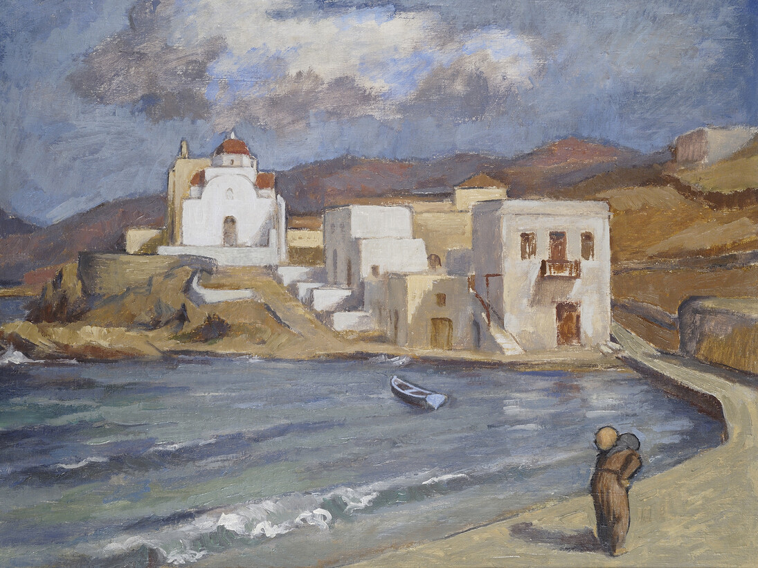 Dimitris Davis, Mykonos, circa 1960, Oil on canvas, 50 x 65 cm