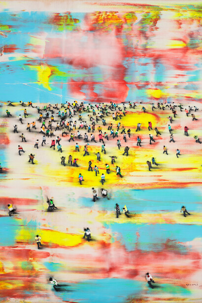 Juan Genovés, Descampado (detail), 2015. Courtesy of Opera Gallery