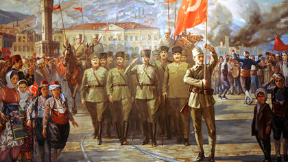 The Turkish Army's entry into Izmir, 1922