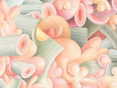 Voluptuence, watercolour, 16 × 12 cm, Mark Weighton, 2025