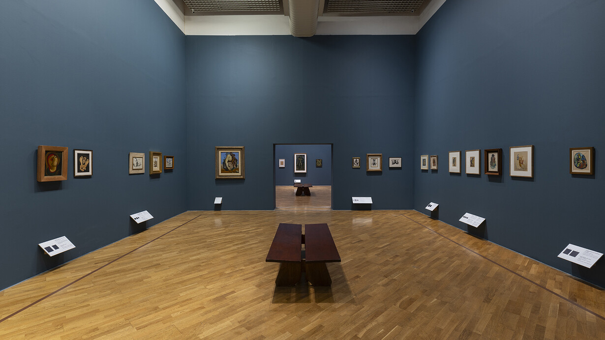 Ismael Nery, Modern trap, exhibition view. Courtesy of Pinacoteca
