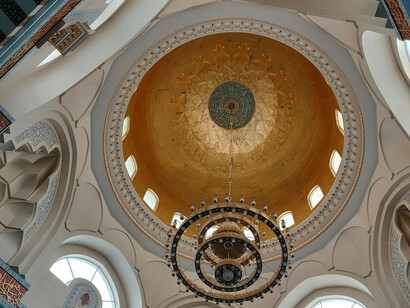 Close up of the mosque's chandelier, Negeri Sembilan, Malasia