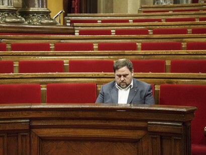 Junqueras en el Parlamento de Cataluña
