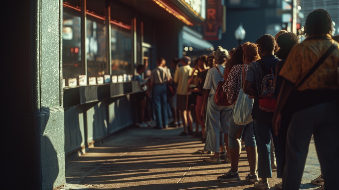 Eu estava numa lenta fila de Banco — o que é um pleonasmo, pois em Bancos não existem filas rápidas. Na minha frente, uma senhora de uns 50 anos também aguardava, naquela monotonia cansativa. Éramos eu e ela dançando separados naquele arrasta-pés sem música