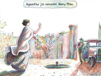 A drawing from the  graphic novel about Anaïs Nin