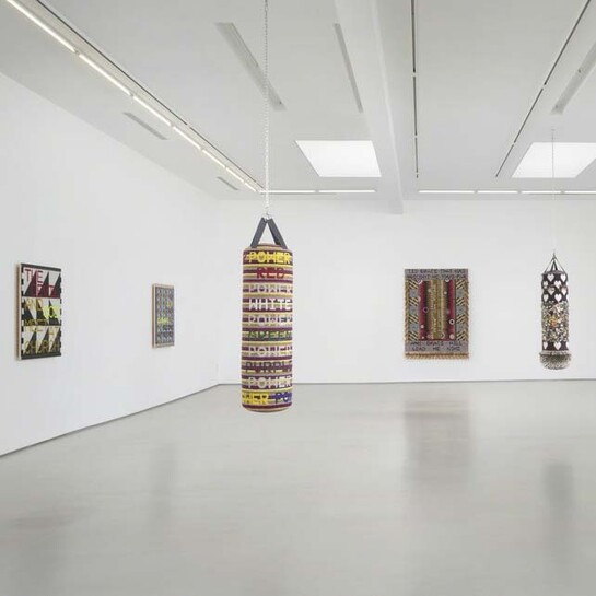 Jeffrey Gibson, Exhibition view. Courtesy of Roberts & Tilton