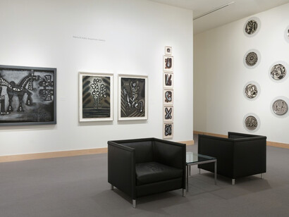 Deep Line Drawings by Carlos Luna, Exhibition view. Courtesy of Boca Raton Museum of Art