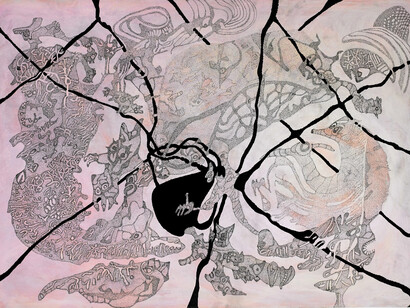 Alfred Neumayr, Moroschliches (detail), 2018. Courtesy of Ricco Maresca Gallery