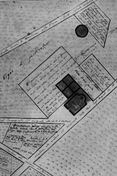 Pianta topografica della chiesa di S. Antonio abate sulla Nomentana