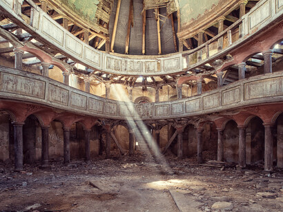 Gina Soden, Wooden Chapel, 2014, C type print on Baryta Fine Art paper, Paper size: 35 x 47 ½ in / 88 x 123 cm, Edition of 10 plus 2 artist proofs, courtesy of Eleven, London 
