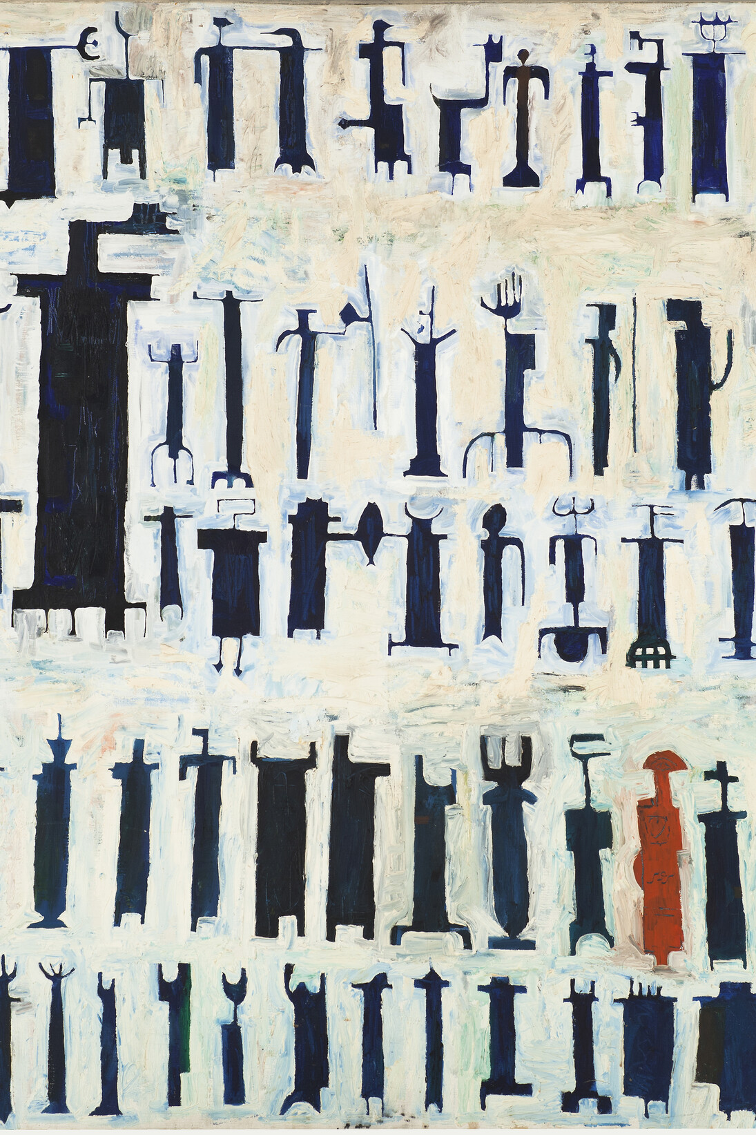 Parviz Tanavoli
Last Poet of Iran, 1962
Oil on canvas, 46 5/8 x 45 in.
Grey Art Gallery, New York University Art Collection
Gift of Abby Weed Grey, G1975.74