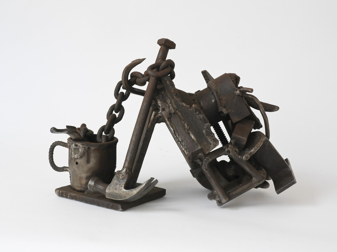 Melvin Edwards, Steel Life, 1985-91, Welded steel, 12 ½ x 18 x 17 ¾ inches (31.8 x 45.7 x 45 cm), Jacqueline Bradley and Clarence Otis © 2015 Melvin Edwards / Artists Rights Society (ARS), New York. Photo: Jeffrey Sturges