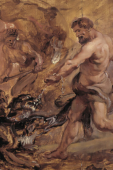 Hercules and Cerberus, oil on canvas by Peter Paul Rubens, 1636