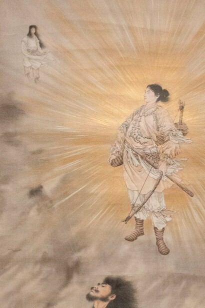 "El dios del viento", siglo XIX, Kobayashi Eitaku