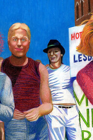 Marsha P. Johnson, Joseph Ratanski and Sylvia Rivera in 1973 by Gary LeGault