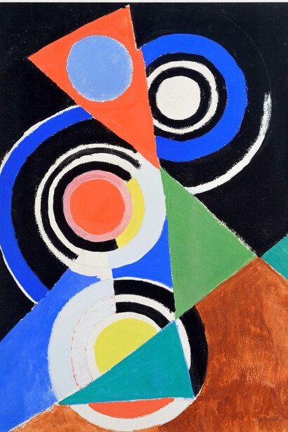 Sonia Delaunay, Composition pour jazz, 2e série, No F 344", Paris 1952, © Pracusa 2013057, © Courtesy Galerie Zlotowski, Paris