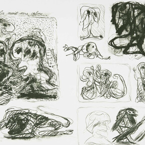 Pierre Alechinsky, La nuit sera calme, 1963. Avec l'aimable autorisation de Galerie Lelong & Co