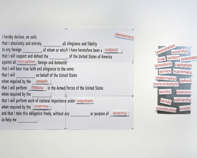 Feminists in Residence Exhibition. Courtesy of Project for Empty Space