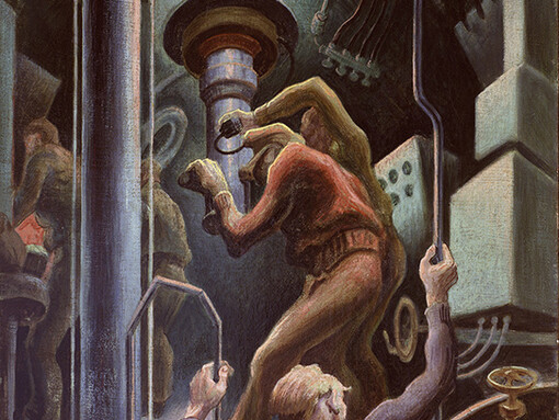 Thomas Hart Benton, Up Periscope, oil on canvas, 1944.