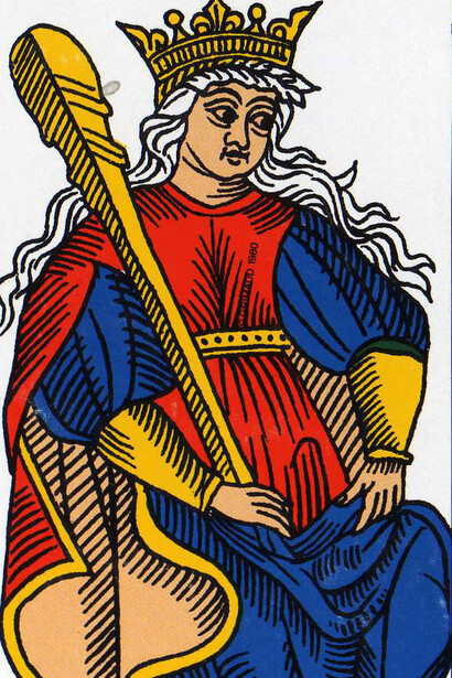 Rainha de Paus no Tarot de Marselha