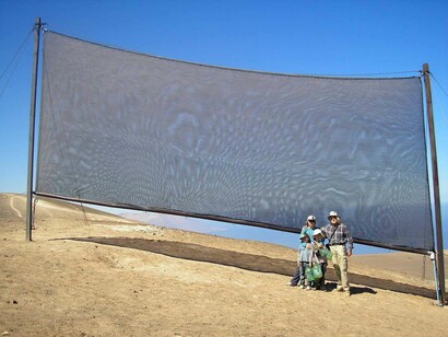 Atrapanieblas en el desierto chileno