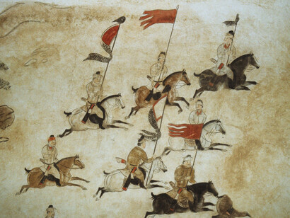 Wu Zetian, the only female emperor of China, painting in exhibition. Courtesy of Keramiekmuseum Princessehof