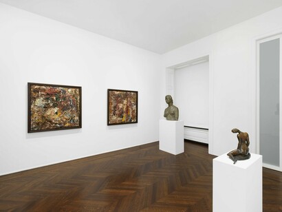 Wilhelm Lehmbruck and Eugène Leroy, Lehmbruck, Leroy, exhibition view. Courtesy of Michael Werner Gallery