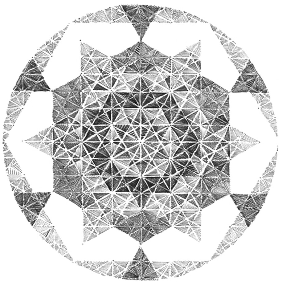 Palmyra 3, Pen on Paper. Courtesy of The Foundry Gallery 