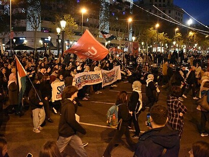 Manifestación a favor de Palestina, Barcelona, España