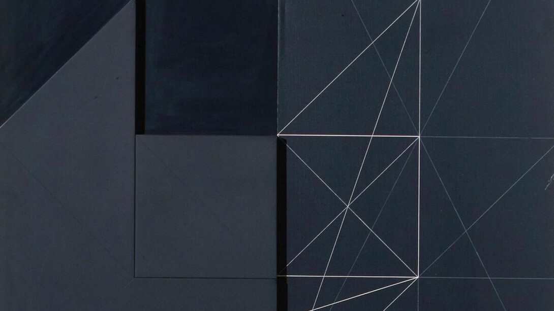 Architettura 1973acrylic on canvas and steel100 × 100 cmCourtesy: Cortesi Gallery, London – Lugano
