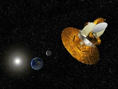 Recreación de la Wilkinson Microwave Anisotropy Probe recogiendo datos con el fin de comprobar la vericidad del Big Bang