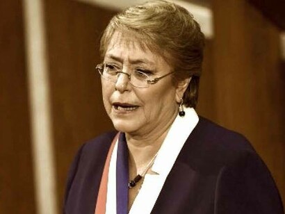 M. Bachelet, presidenta saliente