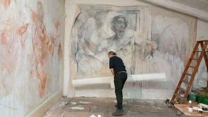 Stefano Reolon in his Studio. Courtesy of Spazio Biosfera