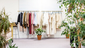 A vibrant array of garments, each piece on this rack showcases the potential for bold combinations and striking contrasts that define modern colour-blocking trends in fashion