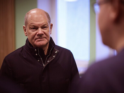 During his visit to Ukraine, Germany's Federal Chancellor Olaf Scholz joined President Volodymyr Zelenskyy in Kyiv to meet with wounded soldiers