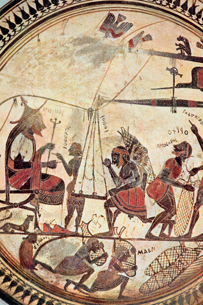Le attività quotidiane nell'Antica Grecia, immagine tratta dal libro "I balsami di Afrodite"