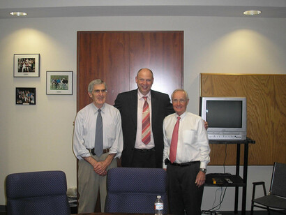 Great teachers prof Kaye Wilkins and prof David P. Green