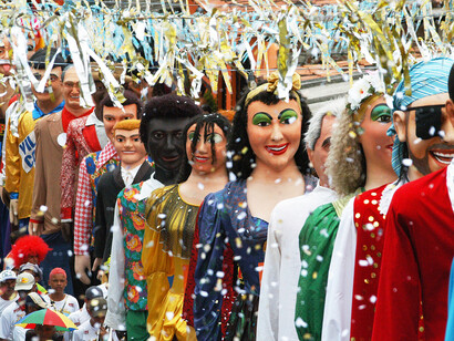 Carnaval de Pernambuco - Encontro de bonecos gigantes - Foto: Passarinho. Prefeitura de Olinda
