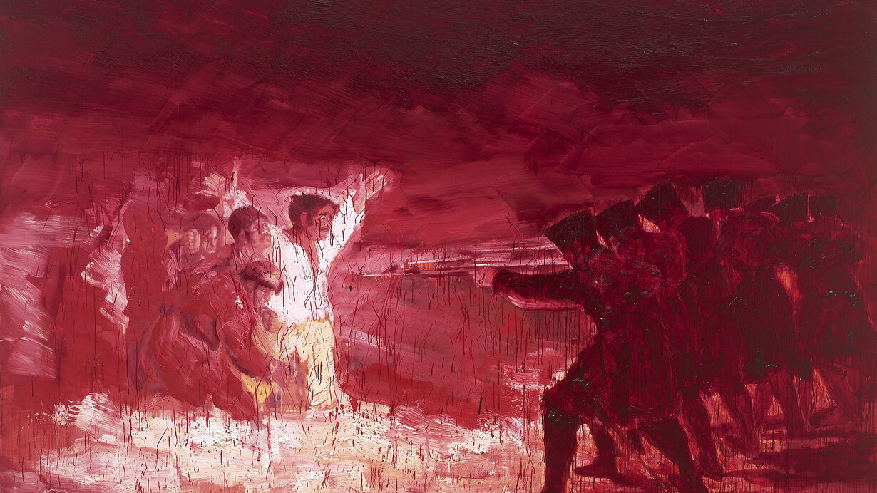 Yan Pei-Ming, Execution, after Goya, 2008, oil on canvas, Collection particulière, © Yan Pei-Ming, ADAGP, Paris 2014, Photographie André Morin