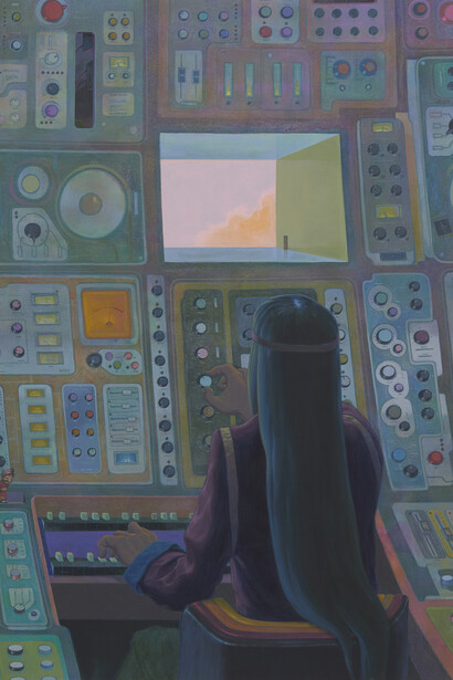 Atsushi Fukui
コクピット Cockpit
2019
acrylic on canvas
130.3 x 116.1 cm ©Atsushi Fukui
Courtesy of Tomio Koyama Gallery
