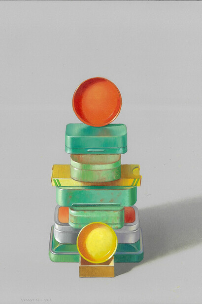 Antonio Matallana, Empilement de boites, 2025. Cortesia di Galleria Forni