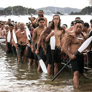 He kaupapa waka, piece in exhibition. Courtesy of Museum of New Zealand